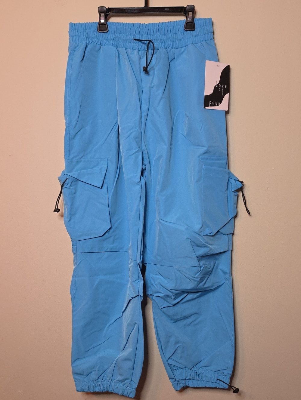 Love Poem Ocean Blue Cargo Jogger Trousers